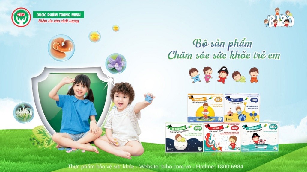 Bộ sản phẩm chăm sóc sức khỏe trẻ em của Dược phẩm Trang Minh