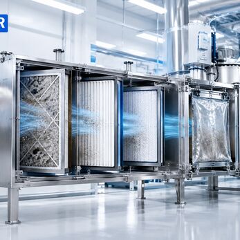 Bụi nguy hại tích tụ ở đâu trong chuỗi lọc khí thải công nghiệp?